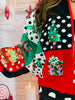 Queen Of Sparkles Colorblock Polka Dot Christmas Icon Zip Up Sweater (Reg. and Plus)