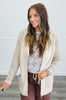 Taupe Cozy Zip Up Hoodie Jacket (Reg. and Plus)