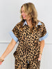 Leopard & Stripe Button Down Lounge Set (Reg. and Plus)
