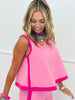 Contrast Trim Sleeveless Top (Reg.) - 2 Colors