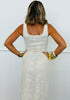 Ivory Floral Lace Midi Slip Dress (Reg.)