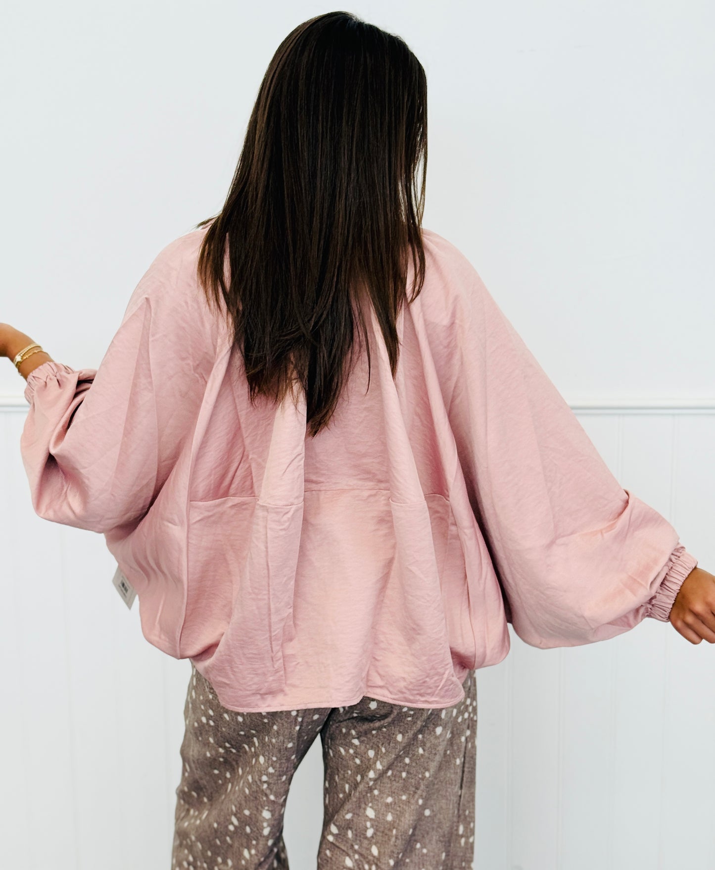 Gathered Hem Bomber Jacket (Reg)