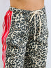 Leopard Red Sport Stripe Drawstring Pants (Reg.)