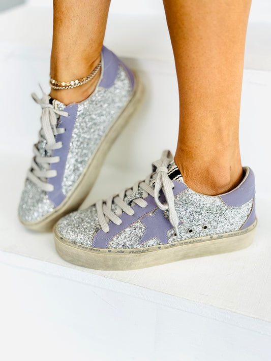 Be Amazing Purple Glitter Sneakers