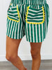 Stripe Contrast Pocket Shorts (Reg. and Plus) - 4 Colors