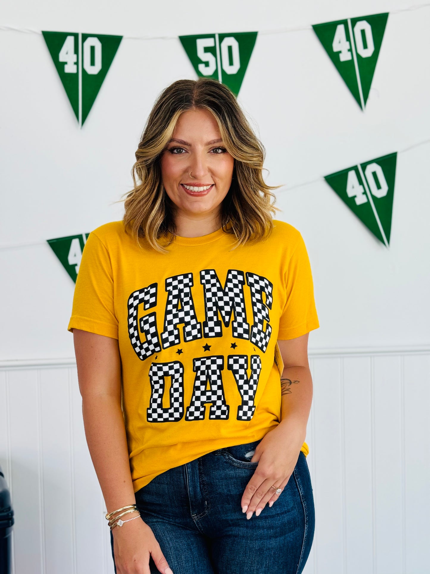 Checkered Game Day Tee - 8 Colors