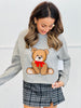 Teddy Bear Graphic Pullover Sweater (Reg.)-2 Colors