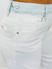 Risen White Casual Contrast Waistband Jeans (Reg.)