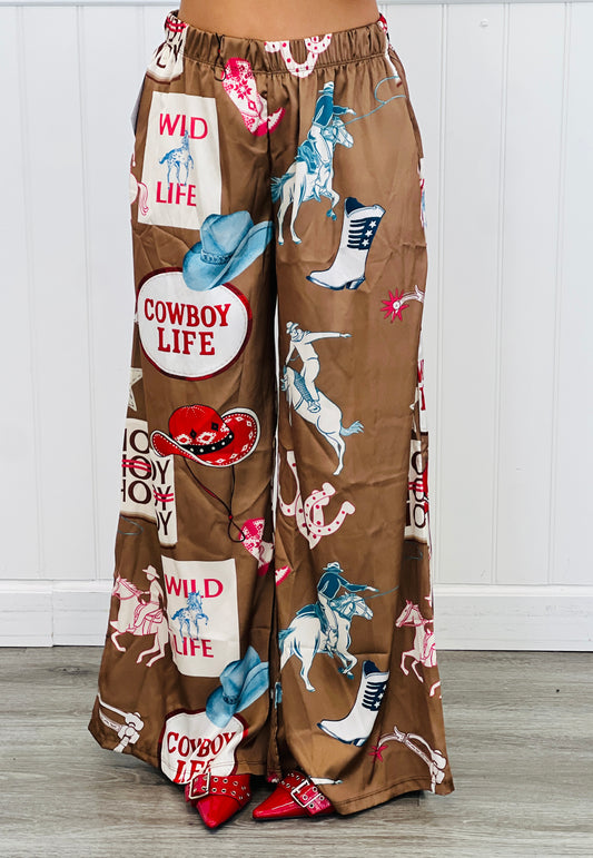 Mocha Cowboy Party Pants (Reg. and Plus)