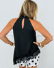 High Neck Asymmetric Hem Top (Reg.)-2 Colors