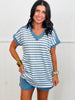 Jacquard Stripe Casual Top (Reg & Plus)-2 Colors