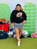 Black Bow Print Football & Cord Sweatshirt (Reg.)