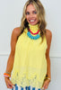 Back Trailing Tie Sleeveless Blouse (Reg.)-2 Colors