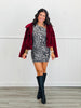 Grey Leopard Print One Shoulder Mini Dress (Reg.)