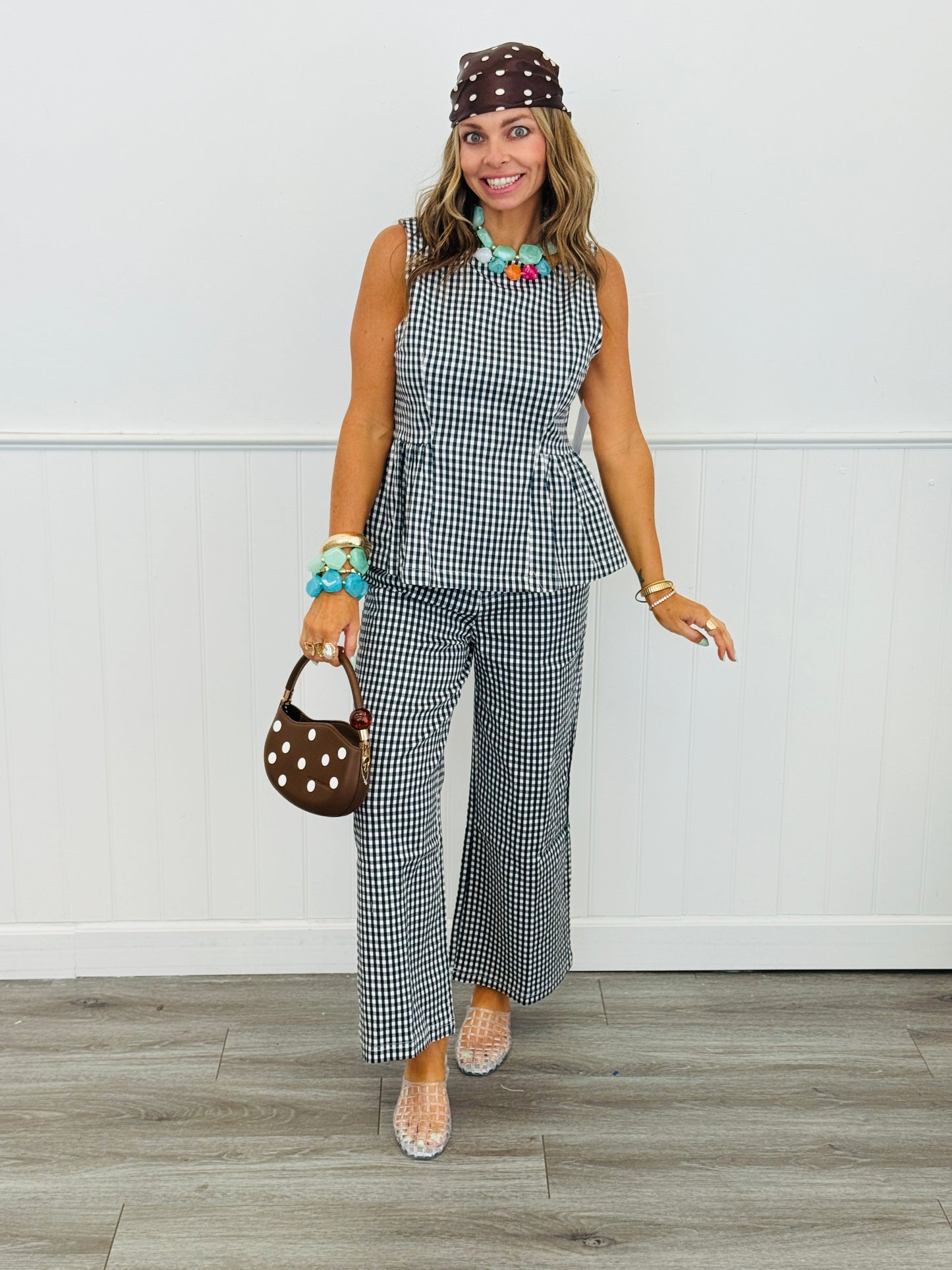 Gingham Straight Leg Pants (Reg.) - 7 Colors