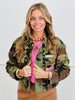 Camo Print Contrast Floral Jacket (Reg.)