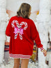 Candy Cane Relaxed Cardigan (Reg. and Plus)