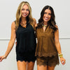 Sleeveless Lace Trim Blouse (Reg.) - 2 Colors