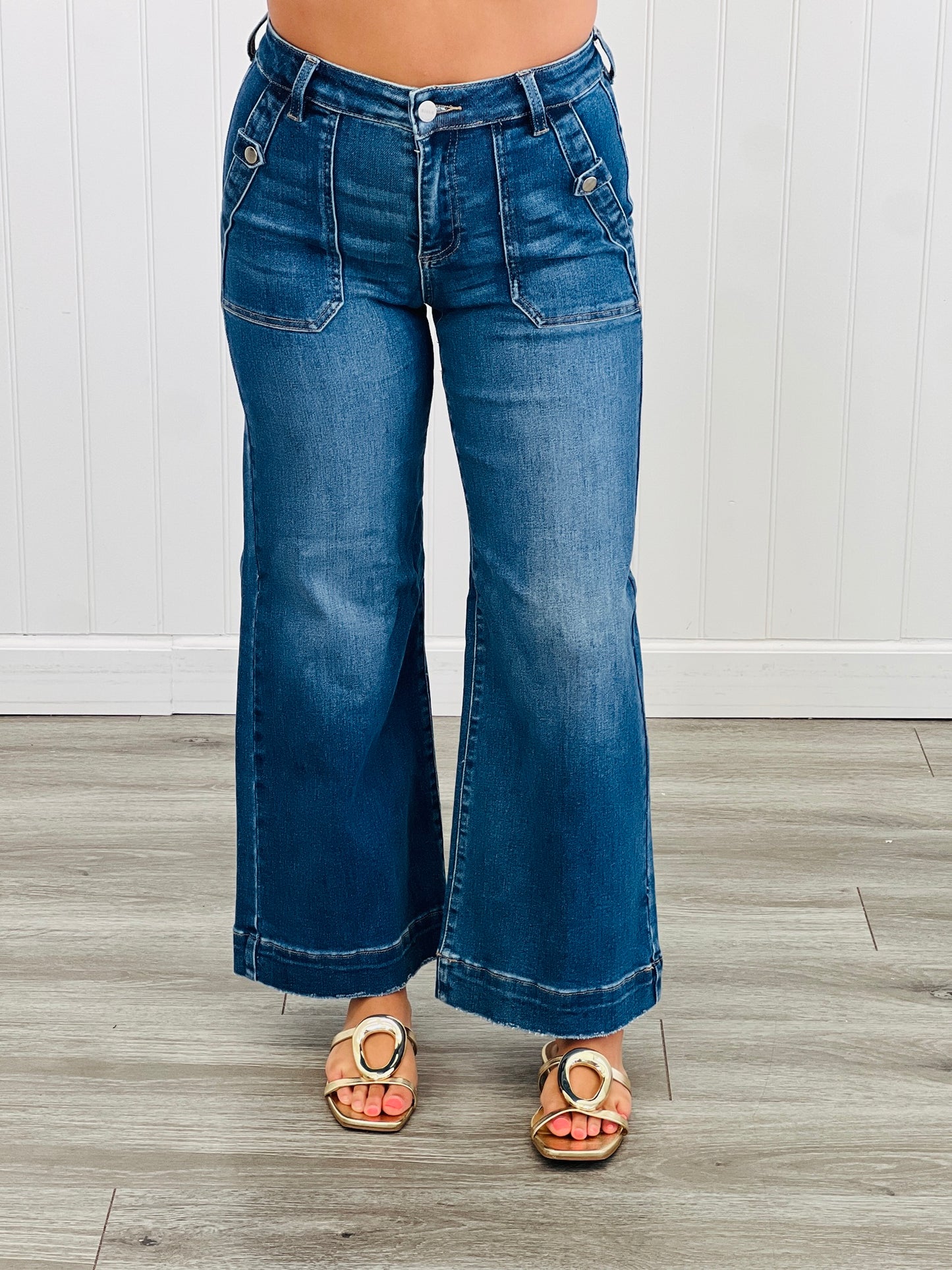 Risen Cute As A Button Dark Ankle Jeans (Reg & Plus)