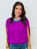 Grecian Drape Bubble Blouse (Reg.) - 7 Colors
