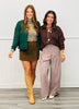Gold Button Open Knit Cardigan (Reg.) - 2 Colors