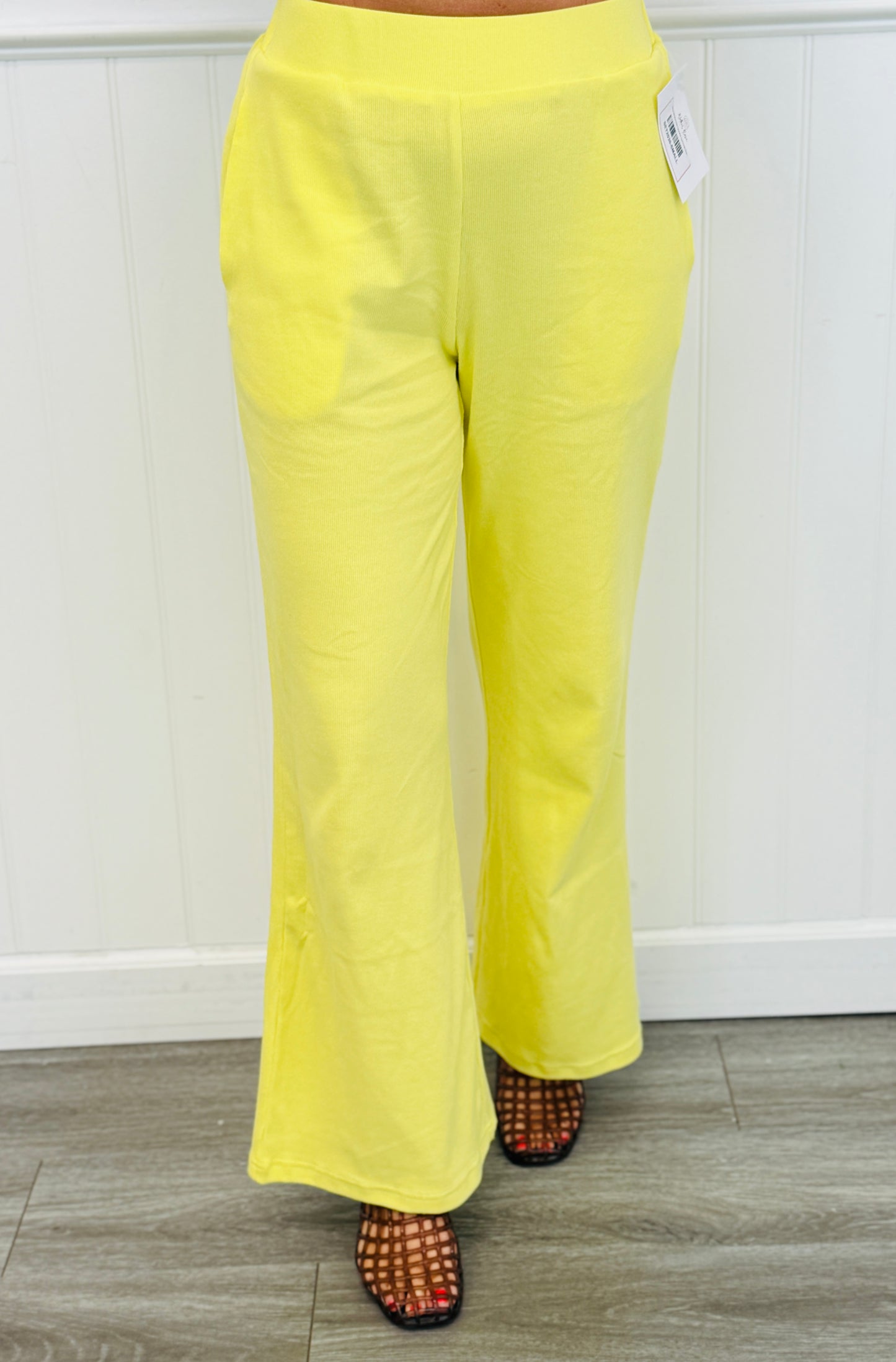 Yellow Strapless Tube Top & Wide Leg Pant Set (Reg.)
