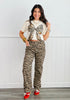 Leopard Pocket Straight Pants (Reg.)