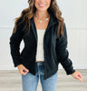 Stripe Jacquard Zip Up Jacket (Reg & Plus) -2 Colors