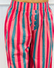 Pink Teal Striped Wide Leg Pants (Reg & Plus)