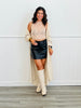 Faux Leather Mini Skirt (Reg.)