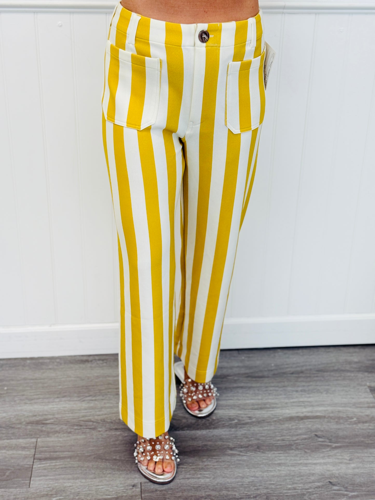 Bold Stripe Ankle Pants (Reg.)-4 Colors