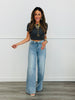 Judy Blue Retro Rebel Wide Leg Fold Over Jeans (Reg. and Plus)