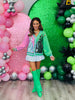 Queen Of Sparkles Licensed Colorblock Glinda & Elphaba Button Up Cardigan (Reg. and Plus)