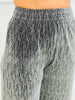 Silver Metallic Rhinestone Straight Leg Pants (Reg. and Plus)