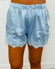 Light Blue Lace Trim Shorts (Reg.)