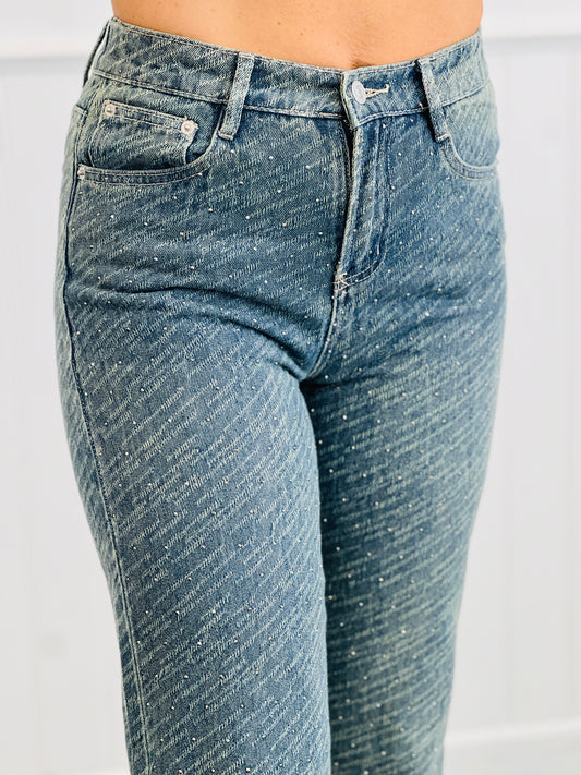 Casual Denim Twinkle Studded Jeans (Reg.)