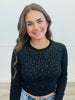 Rhinestone Embellished Sweater Top (Reg)-2 Colors
