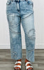 Light Denim Peace Mark Jeans (Reg & Plus)