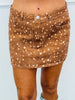 Taupe Mix Dot Print Jacket & Mini Skirt Set (Reg.)