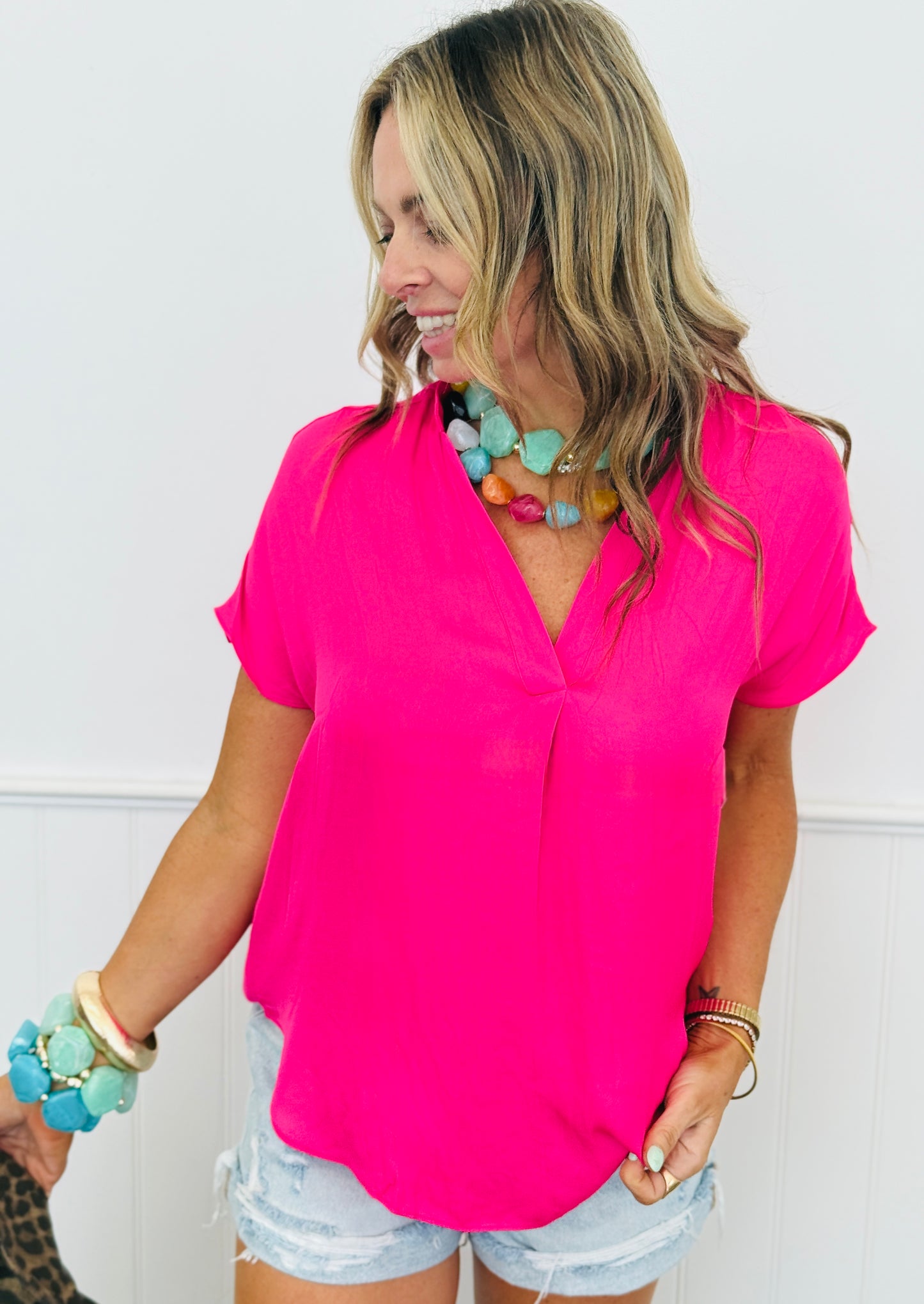 Essential Short Sleeve Blouse (Reg.)-8 Colors