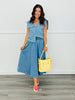 Sleeveless Denim V-Neck Top (Reg. and Plus)- 2 Colors