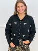 Black Pearl Bow Embellished Gigi Cardigan (Reg.)