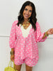 Polka Dot Contrast V-Neck Blouse (Reg. and Plus) - 3 Colors