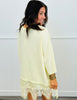 Yellow Lace Detail Top (One Size)