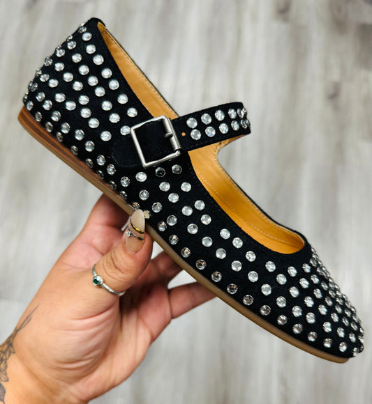 Black Brilliant Moments Flats