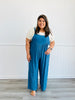 Rayon Crepe Overall Jumpsuit  (Plus)- 2 Colors