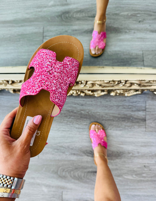 Pink Can't Stop Your Shine Sandals