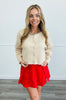 Beige Button Down Sweater Cardigan (Reg.)