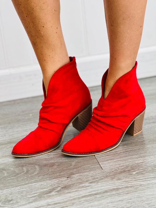 Red Take Action Ankle Boots