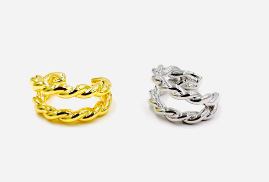 The Double Rope Earring Cuff - 2 Colors